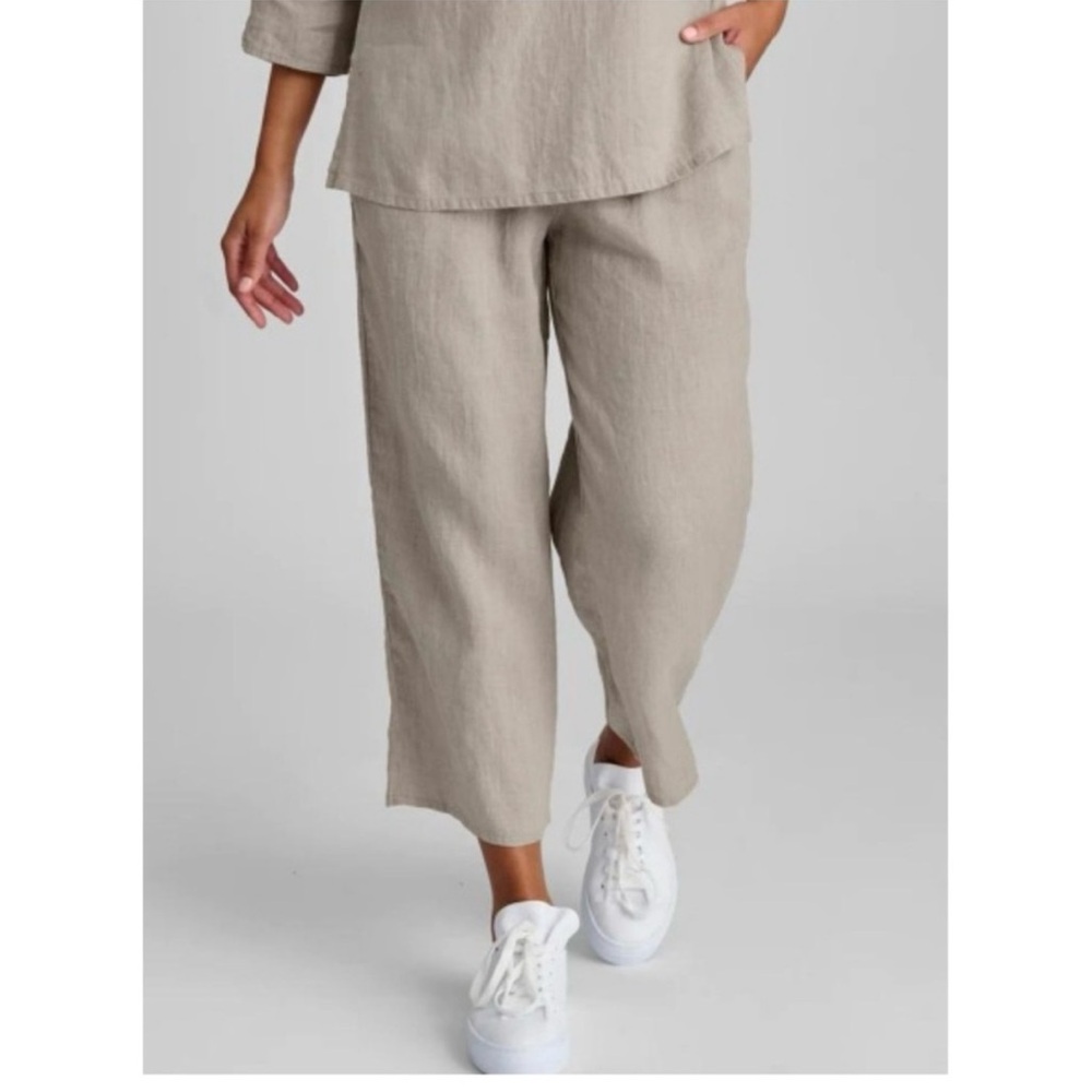 Flax Handkerchief Floods 100% Linen Pants